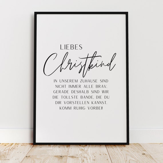 Dear Christkind Scandinavian Christmas Poster