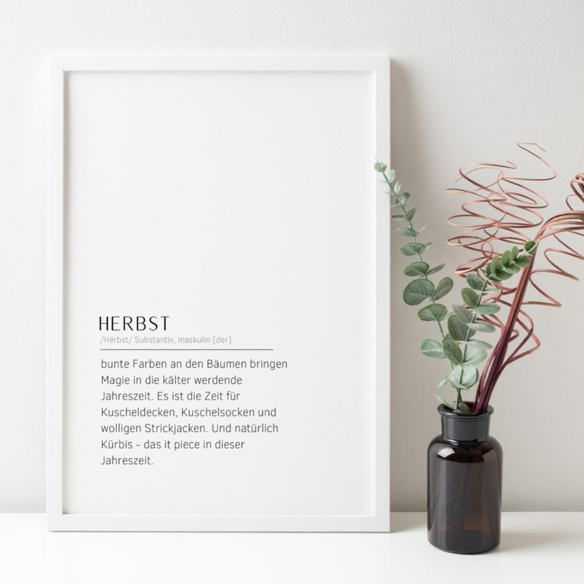 Autumn Definition Poster, Fall Seasonal Wall Art Print - Image 2