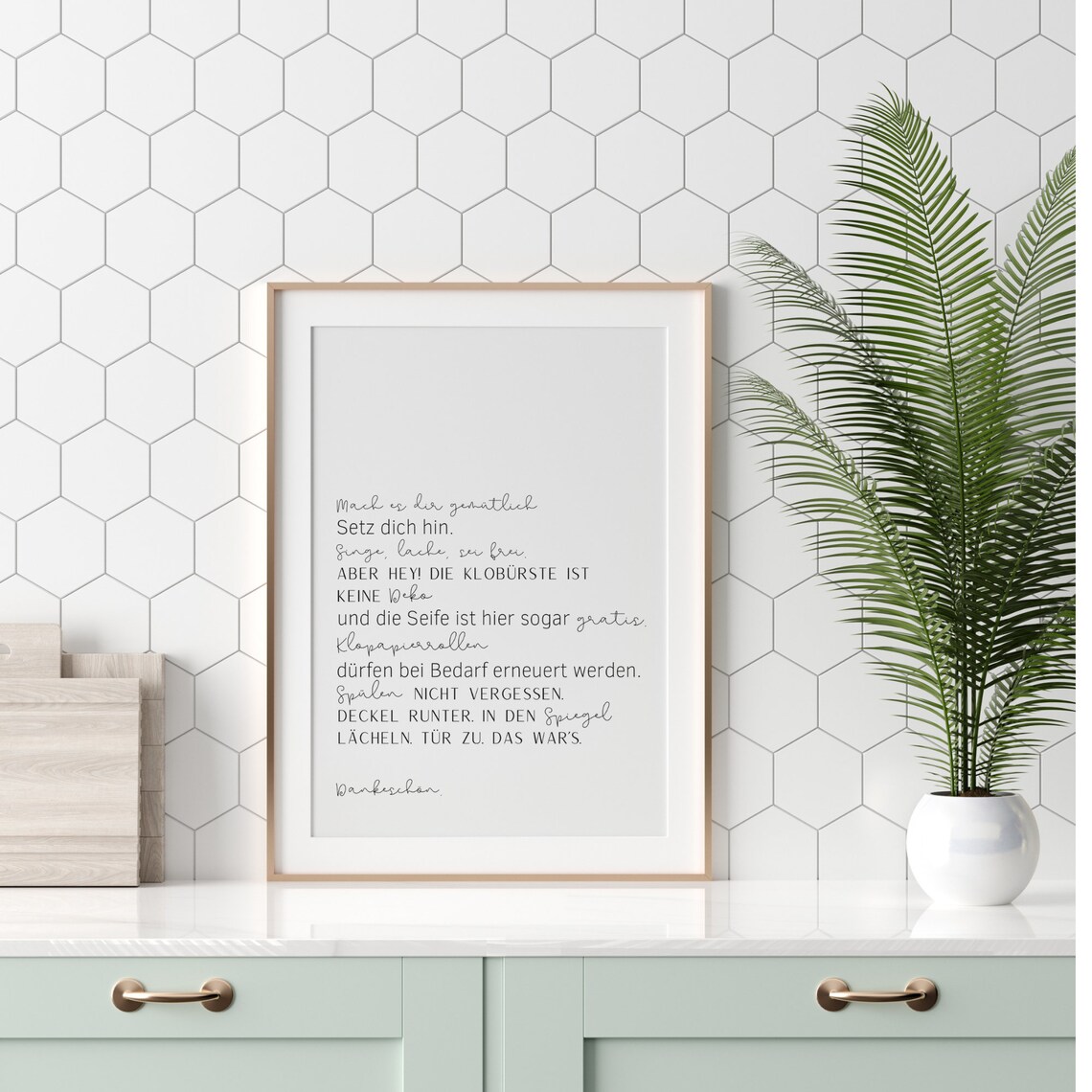 Toilet Rules Bathroom Humor Typography Poster Print - Image 2