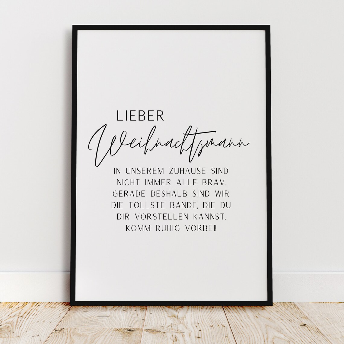 Dear Santa Claus Christmas Decoration Poster