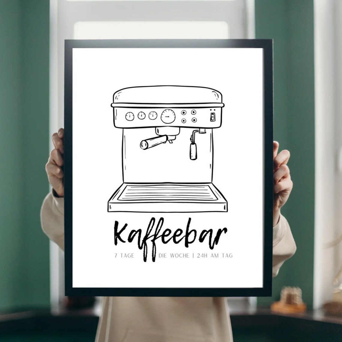 Coffee Art Kitchen Decor, Funny Foodie Poster - Image 4