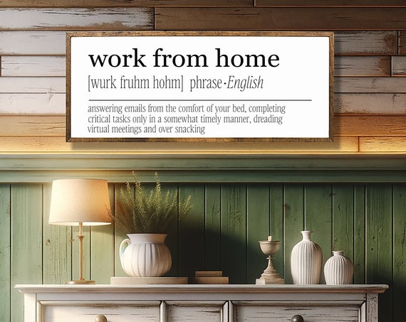 Work From Home Definition Home Office Decor Home Office Wall Art Funny Home Office Decor Gifr For Programer Gift For Designer