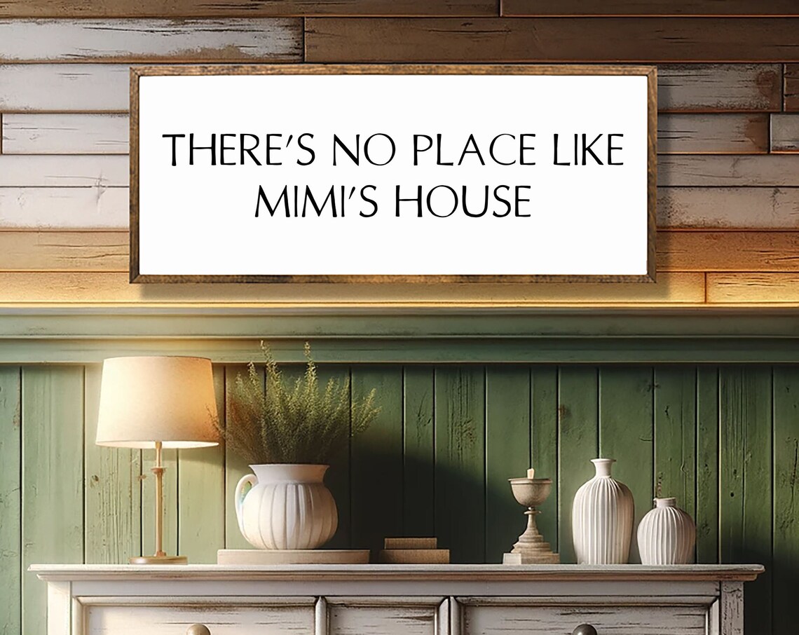 There's No Place Like Mimi's House, Grandparents Sign Print