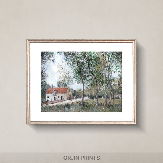 French Countryside Path Peaceful Village Lifestyle Instant Art Farmhouse Decor Orjin Prints 667