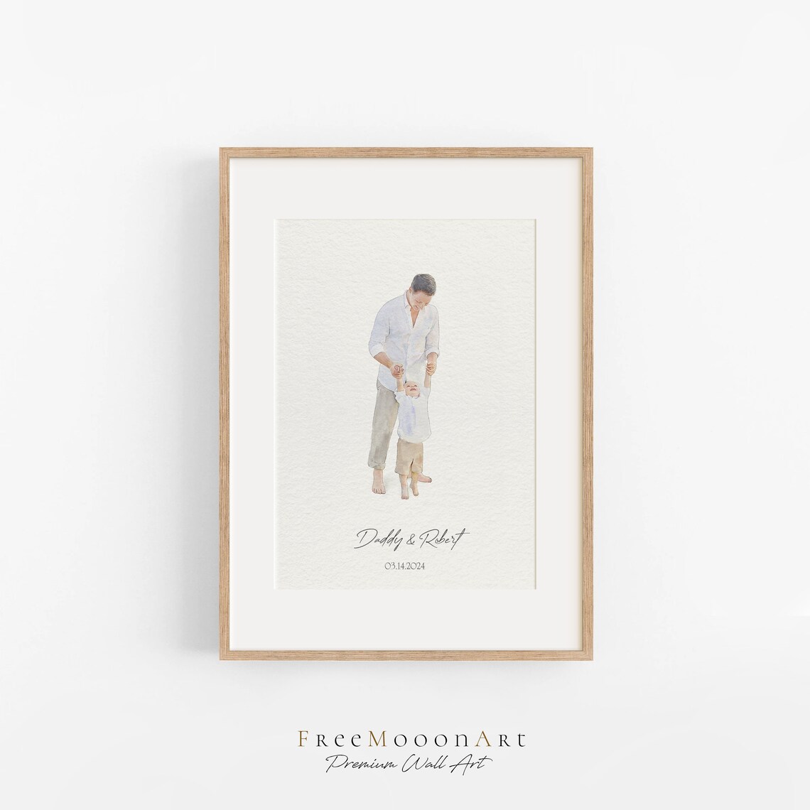 Mother Daughter Thank You Quote Tender Watercolor Portrait Poster - Image 4