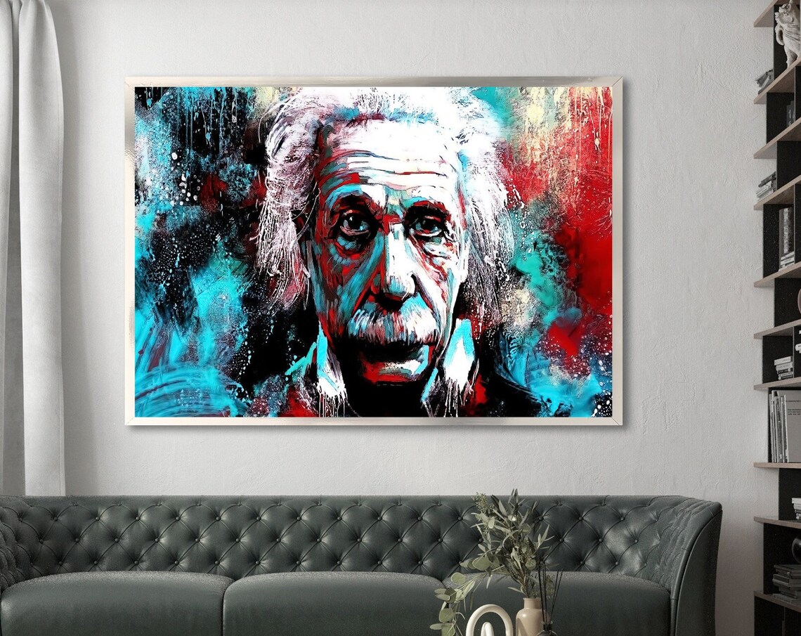 Albert Einstein Pop Art Print, Pop Culture Decor