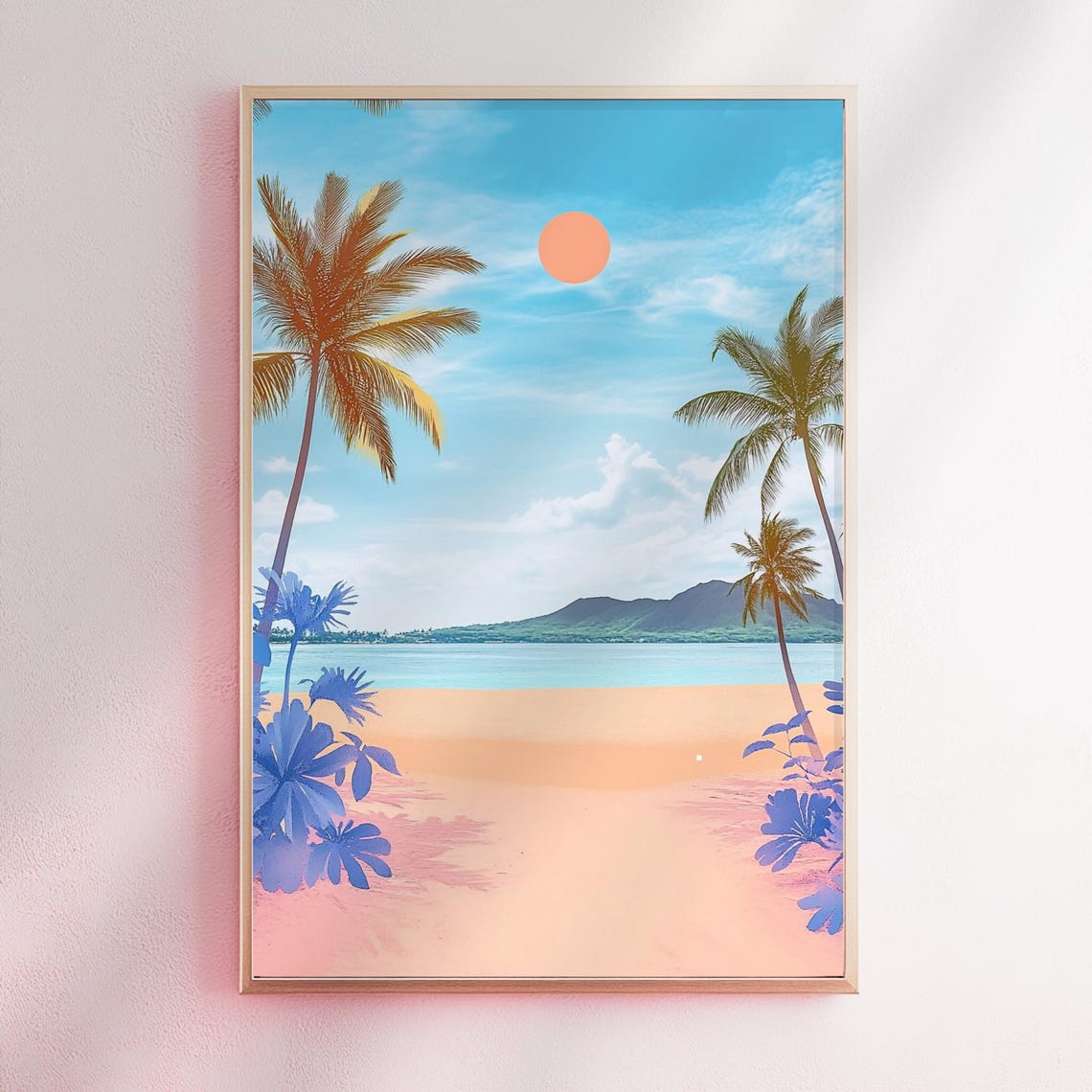 Hawaii Travel Poster, Retro Dreamy Surreal - Image 2