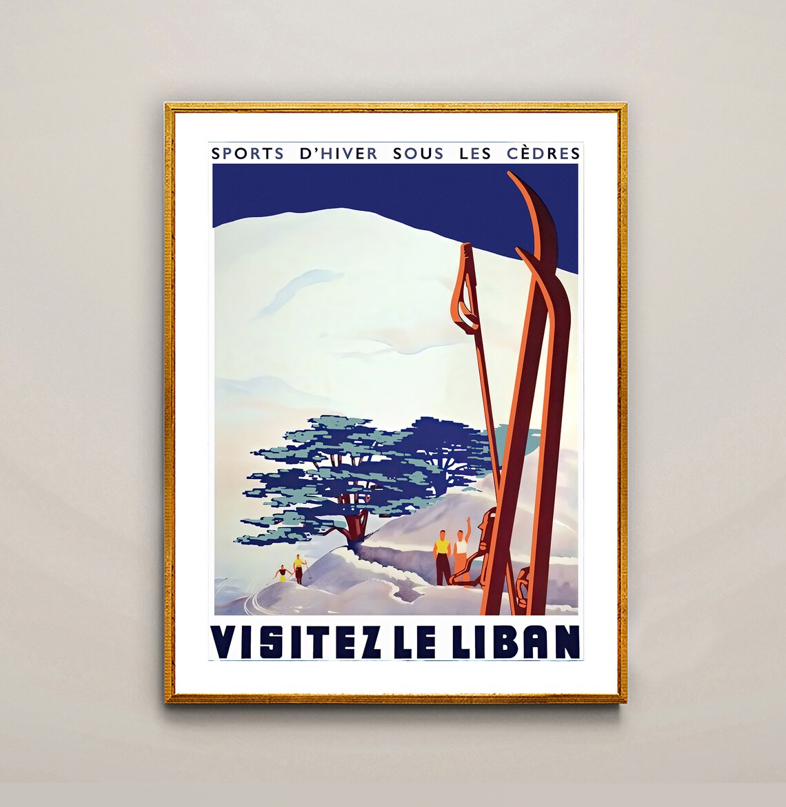 Le Liban Vintage Ski Poster, Ski Lovers Art Print - Image 2