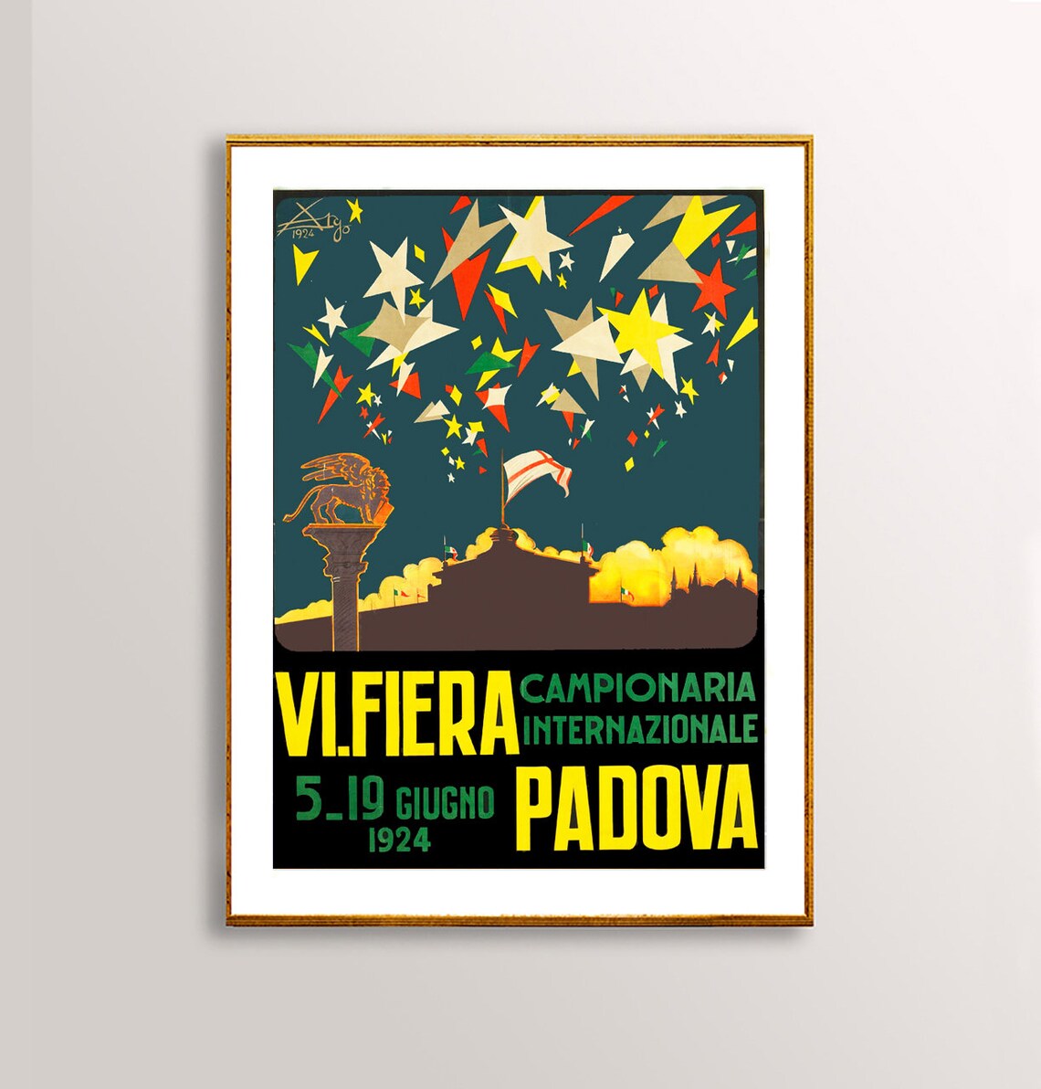 VI Fiera Campionaria Internazionale di Padova 1924 Fair Poster - Image 2