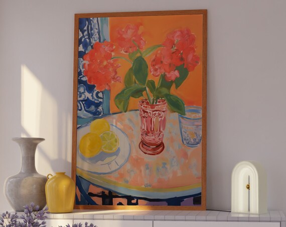 Matisse Art Print Danish Patel Wall Decor Girly Home Decor Floral Wall Art Kitchen Decor Bar Cart Print Cocktail Poster Fine Art