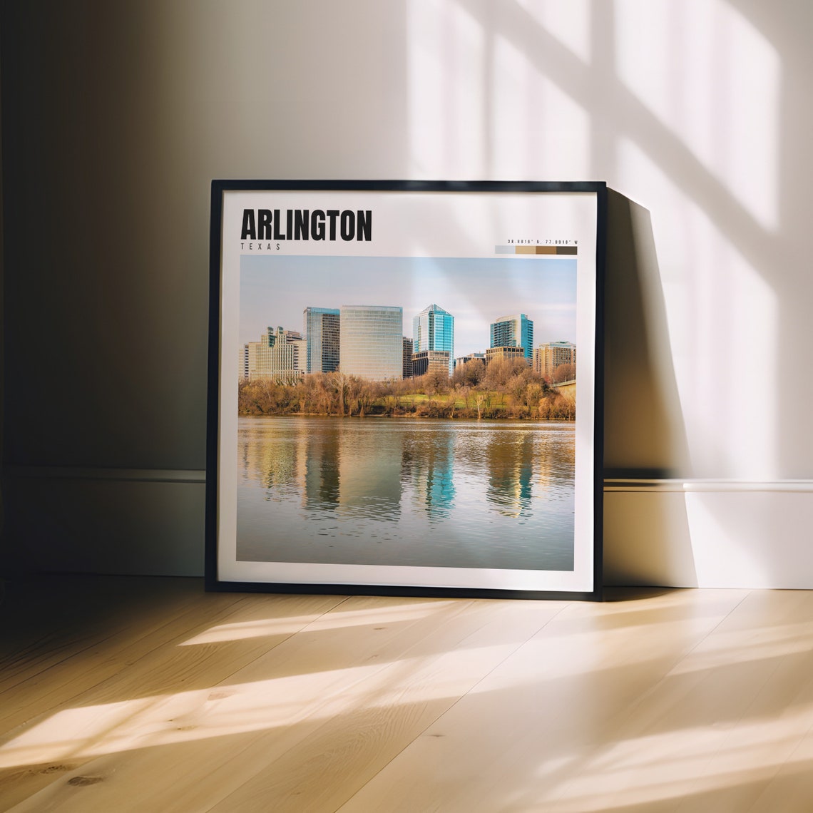 Arlington Virginia Skyline Across Potomac River Reflection Poster - Image 3