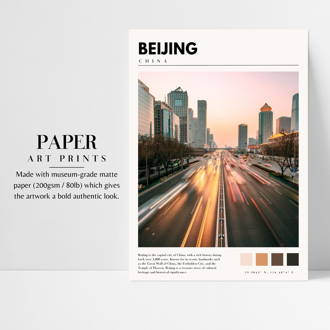 Beijing Travel Poster, China City Wall Art Print - Image 3