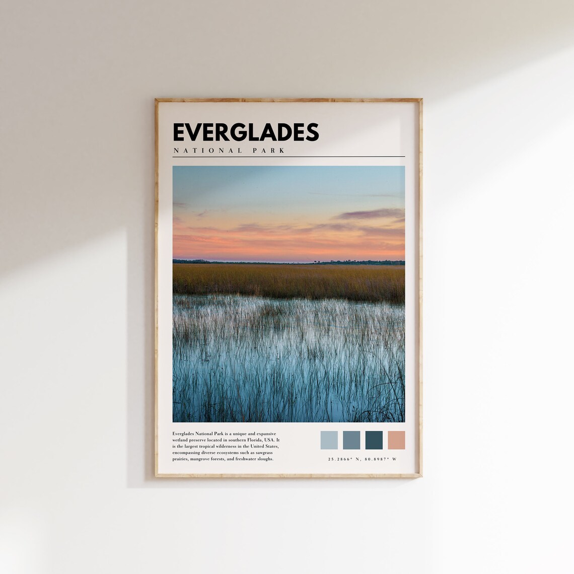 Florida Everglades National Park Travel Poster