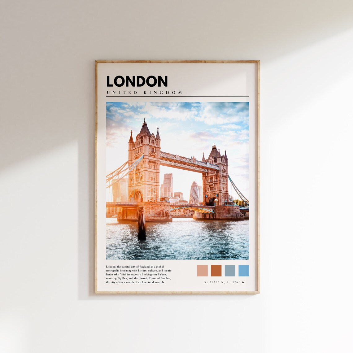 London Tower Bridge, UK Photo Travel Poster Print