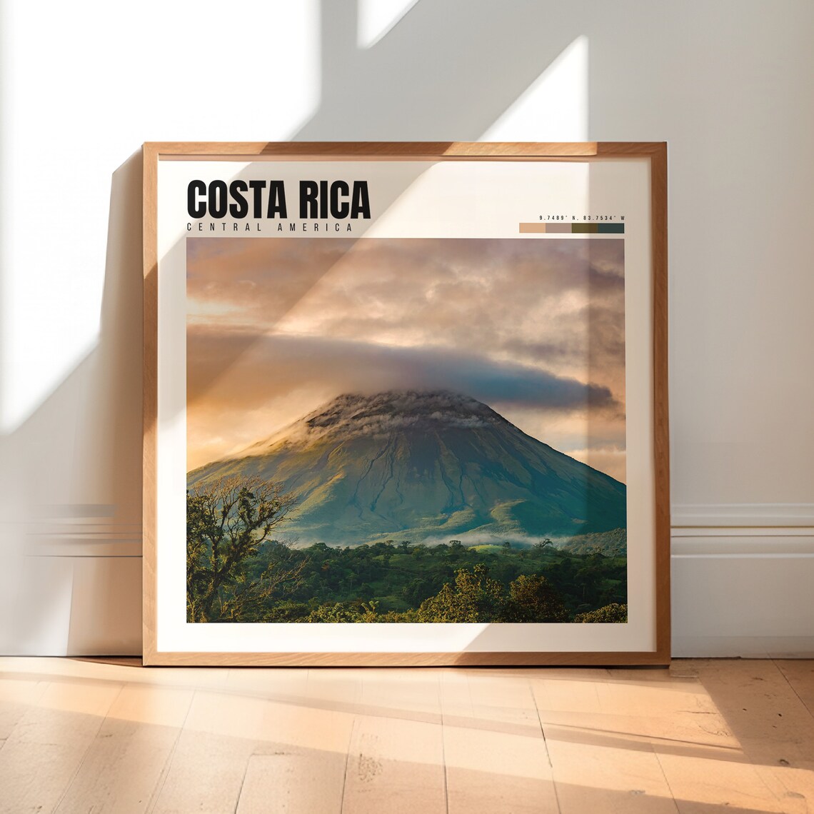 Costa Rica Travel Poster, Costa Rica Wall Decor