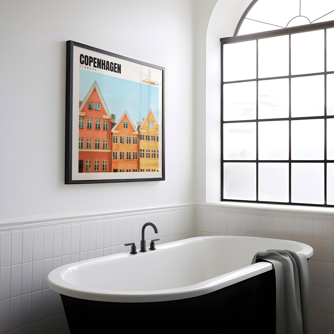 Copenhagen Denmark Travel Poster, Wall Art Print - Image 2