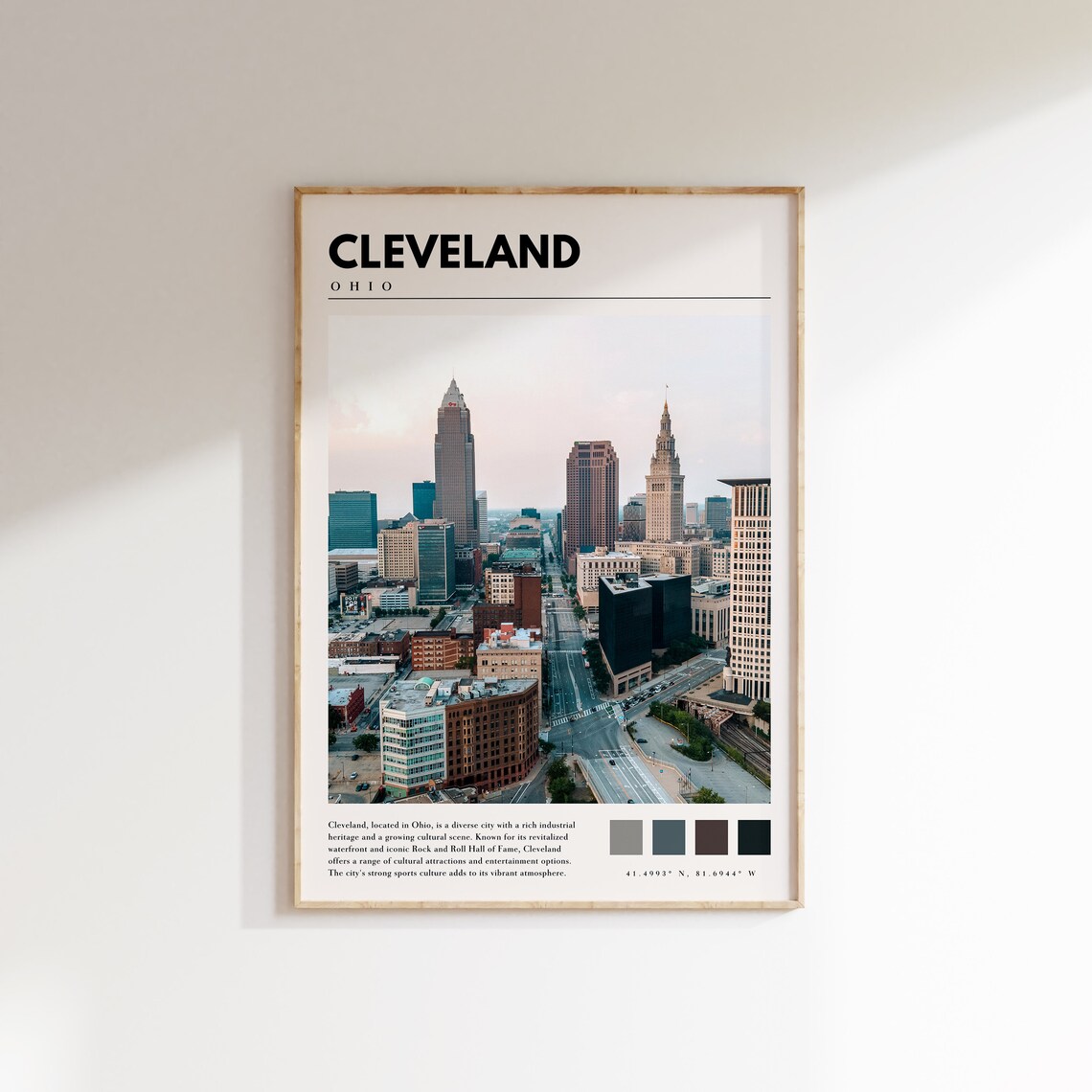 Cleveland Ohio Photo Poster, Home Decor Print