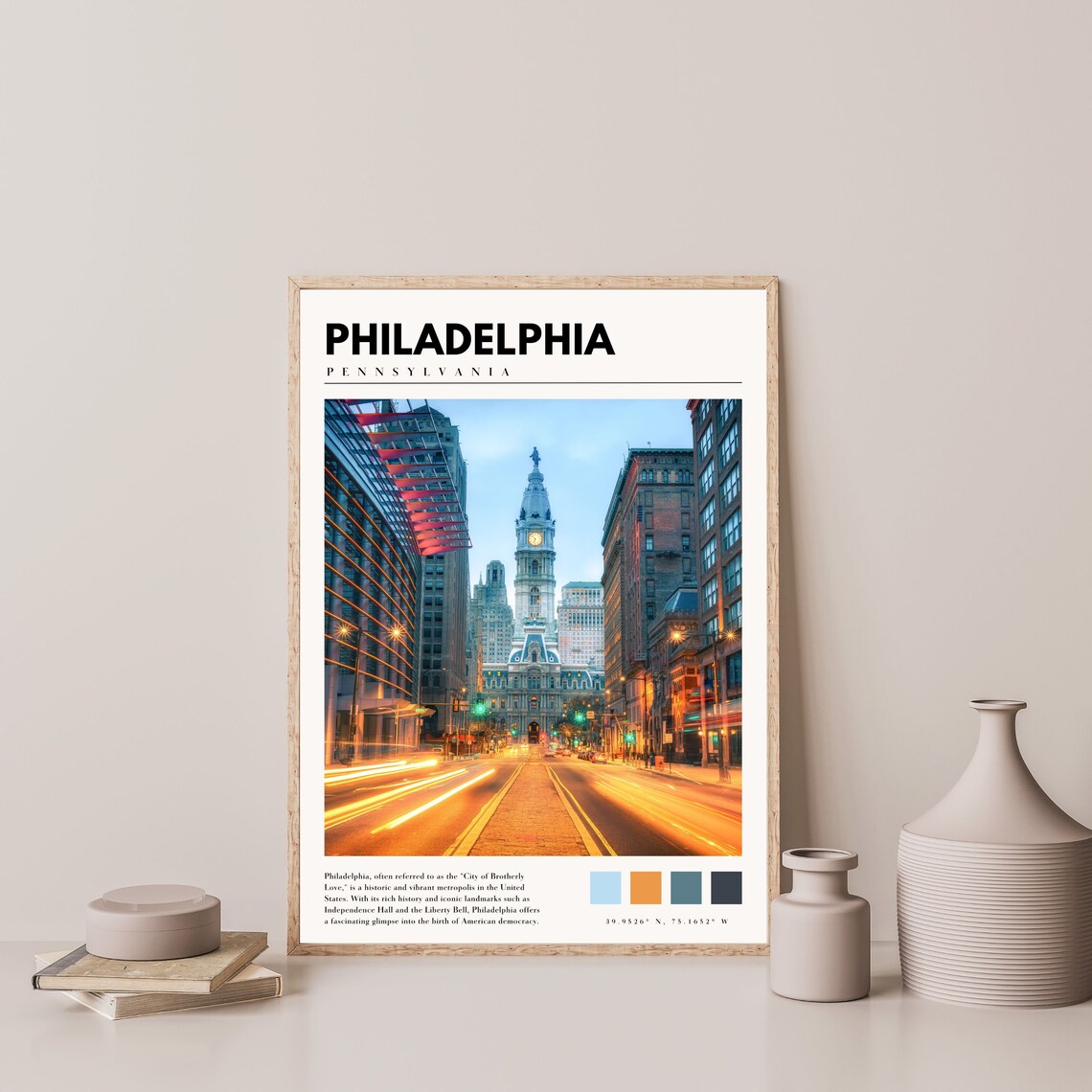Philadelphia Pennsylvania Travel Poster Art Print - Image 4