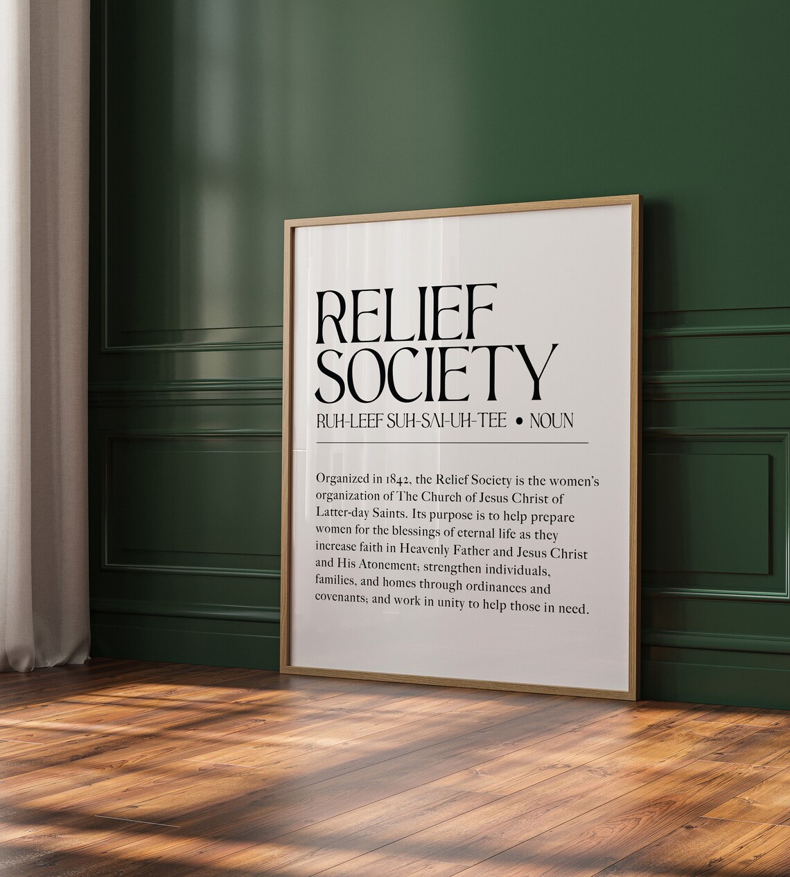 Relief Society Definition Lds Relief Society Print Latter Day Saint Wall Art Church Of Jesus Christ Print Relief Society Poster - Image 2
