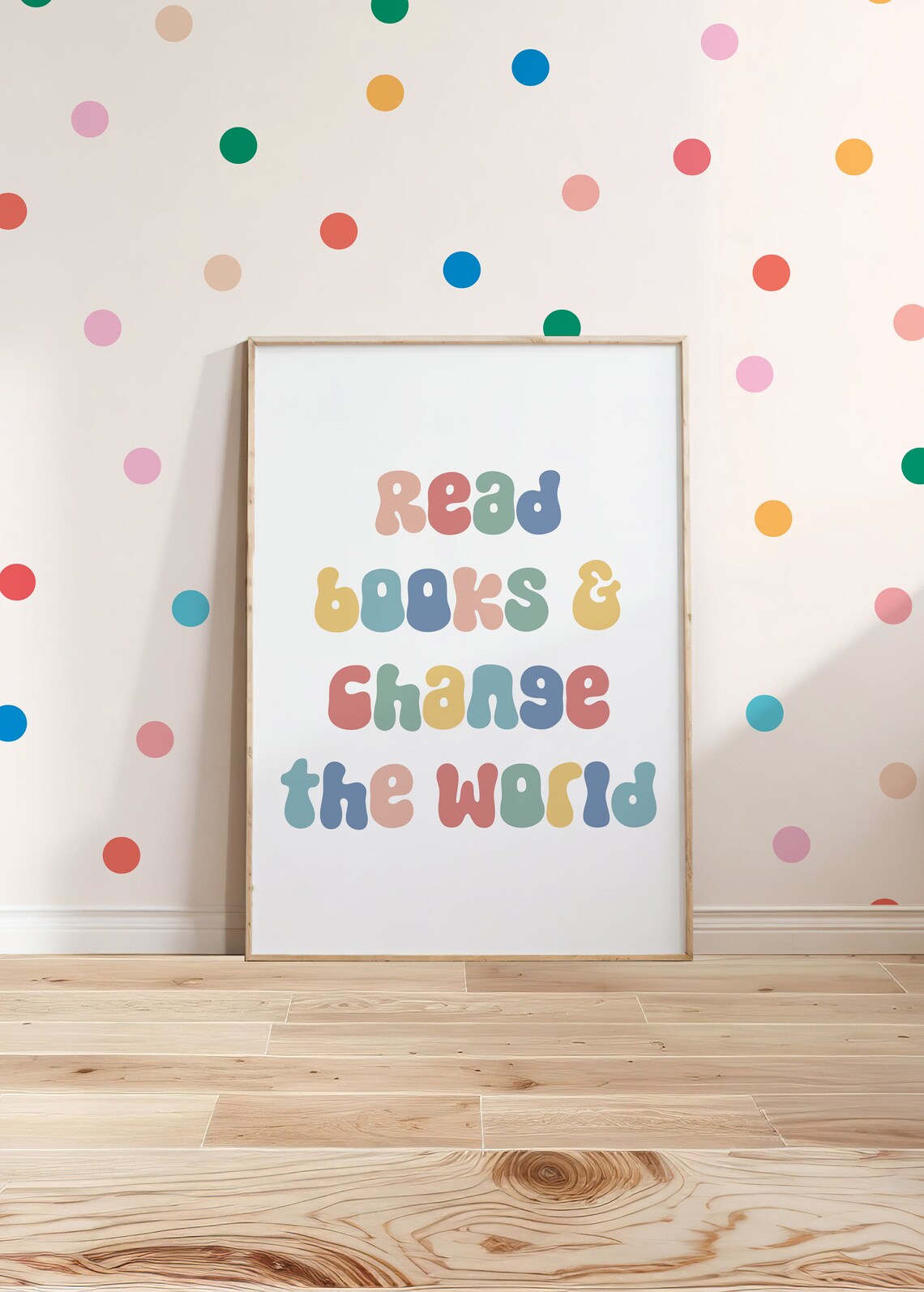 Read Books And Change The World Retro Classroom Quote Poster - Image 2