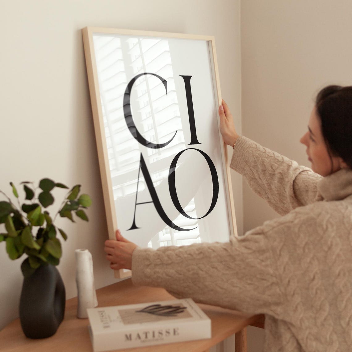 Ciao Bold Typography Italian Greeting Modern Minimalist Poster - Image 2