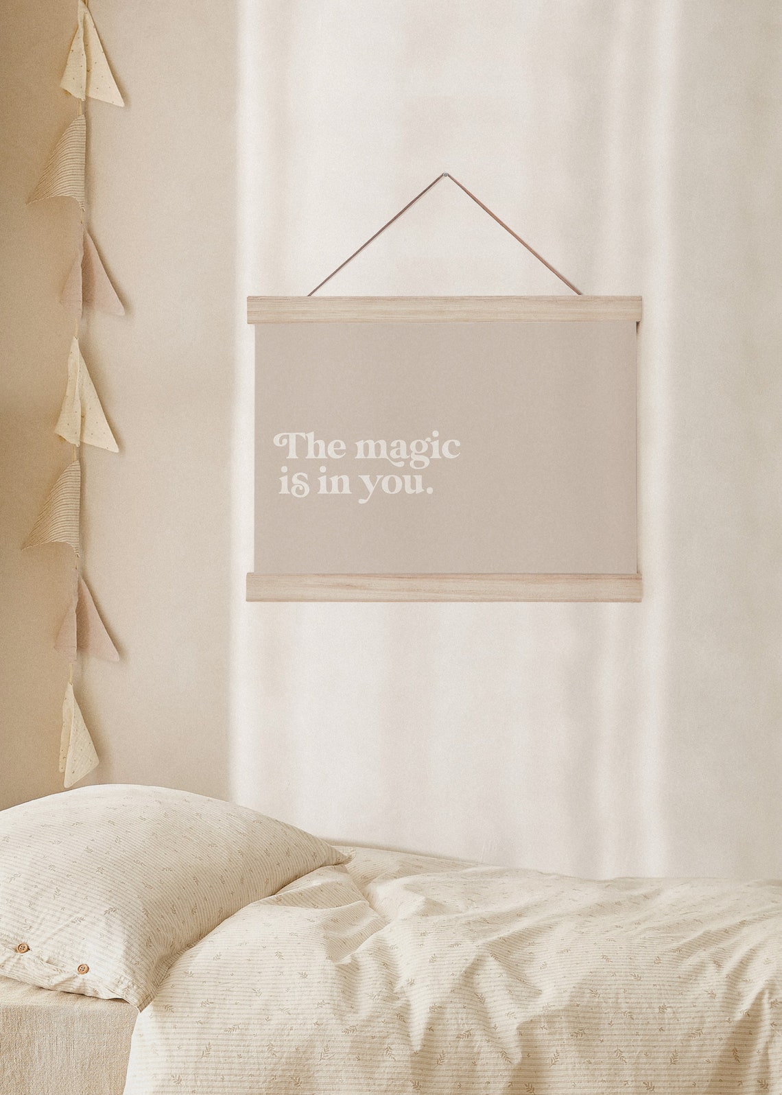The Magic Is in You Warm Beige Minimalist Nursery Quote Poster - Image 2