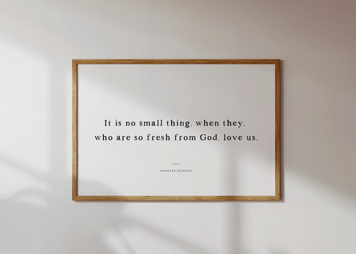 Charles Dickens Baby Quote Minimalist Poster for Neutral Nursery Decor - Image 2