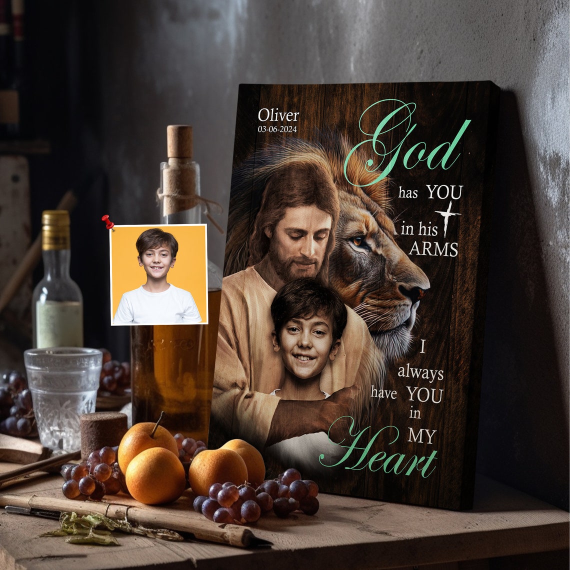 Files Personalized Child Safe In The Arms Of God Child And God God Has You In His Arms Christ And Baby The Lion Of Judah