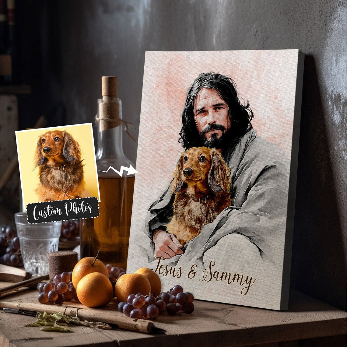 Files Personalized Your Dog Safe In The Arms Of God Jesus Holding Dog Watercolor God And Dog Christ And Dogs Christian Art - Image 6