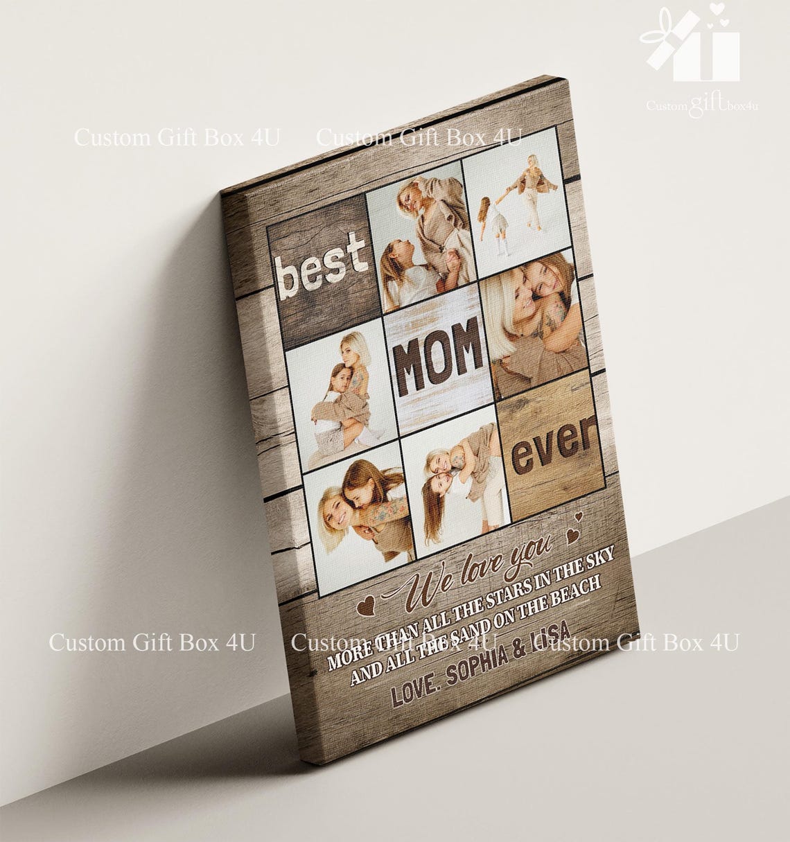 Personalized Mom Photo Collage Custom Mothers Day Gift Best Mom Ever Sentimental Gift Mommy Birthday Gift From Daughter Son - Image 6
