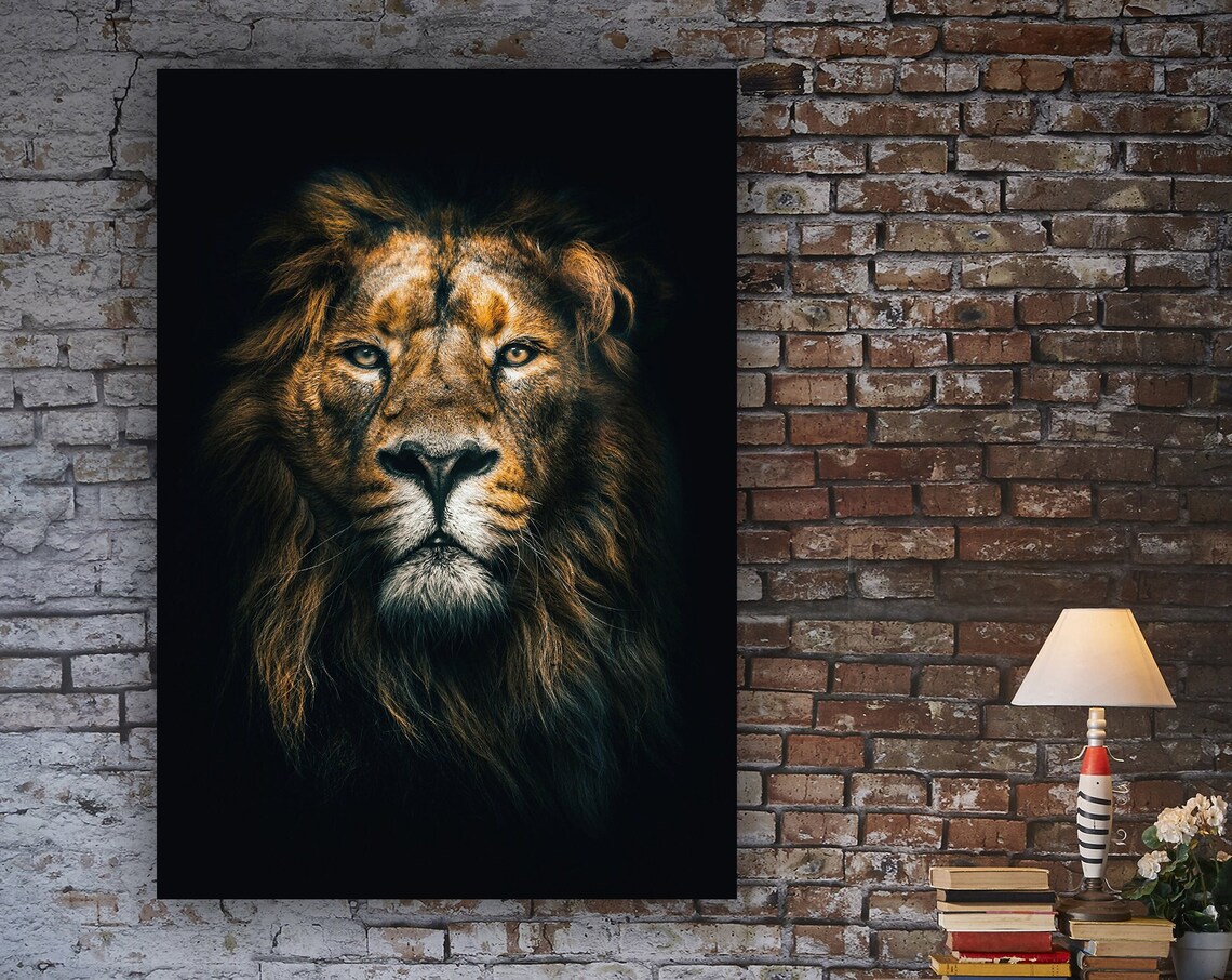 Noble Maned Lion Art Print, Home Decor