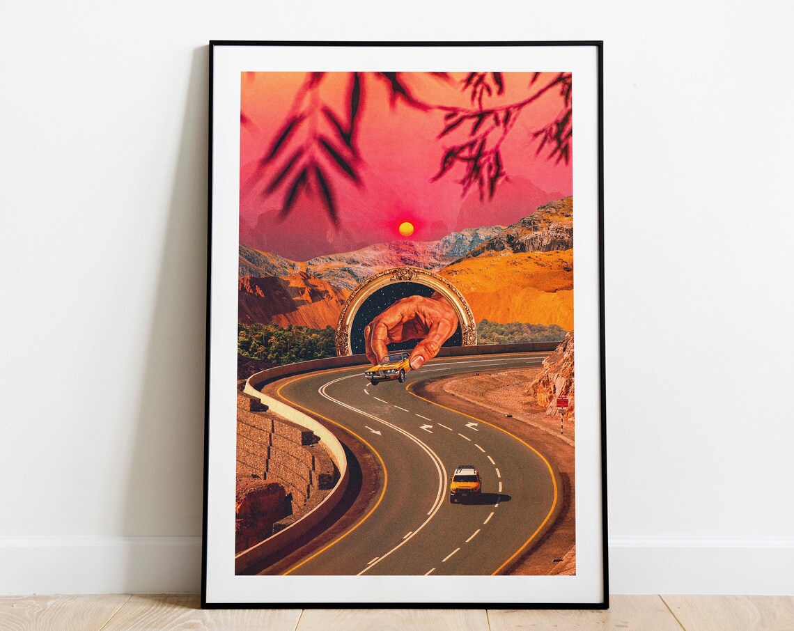 Play Time Trippy Psychedelic Road Trip Poster