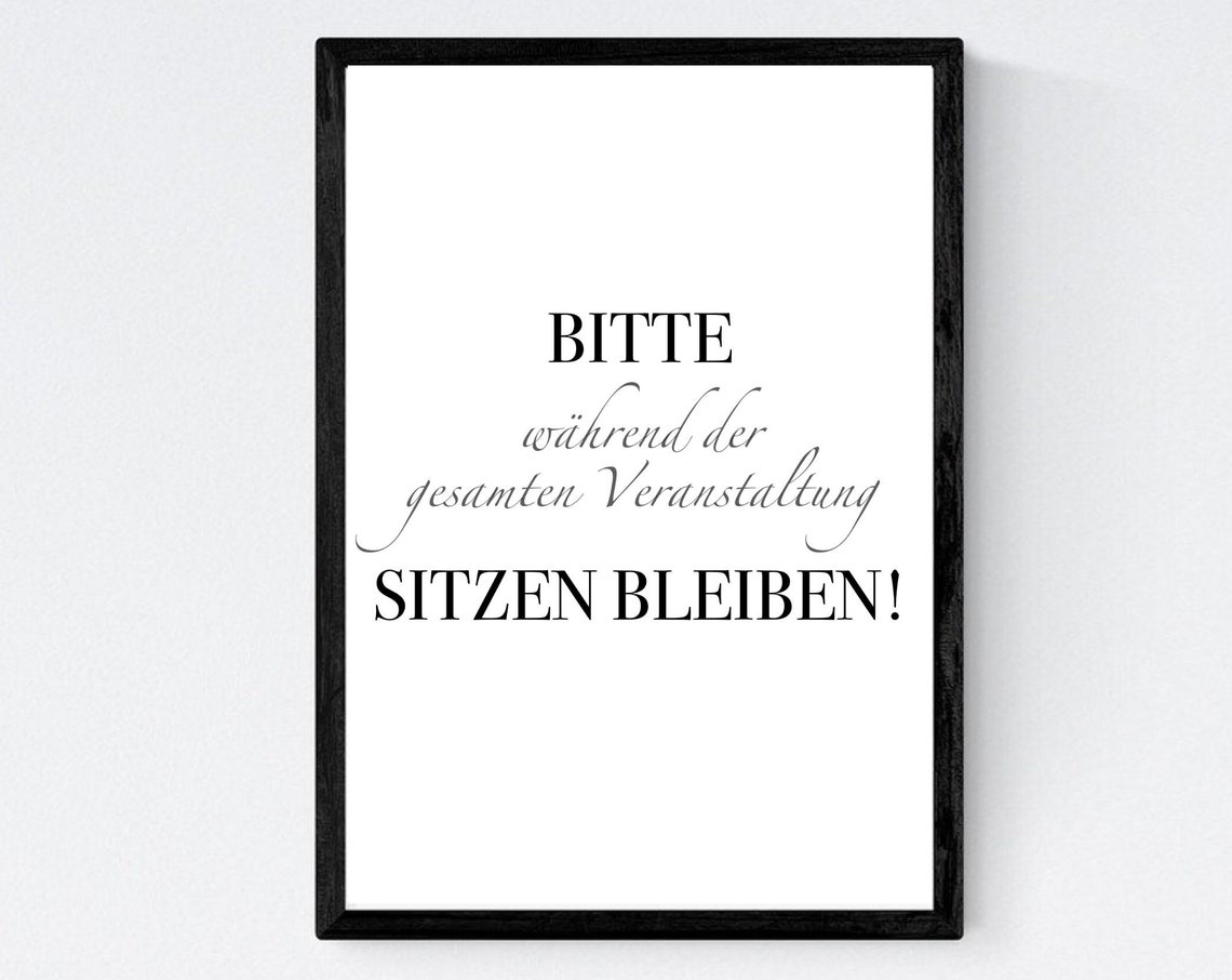 Toilet Poster Please Stay Seated Guest Toilet Bathroom Guest Bathroom Toilet Picture Decoration Toilet Black And White Poster Din A4 A5 Or - Image 2