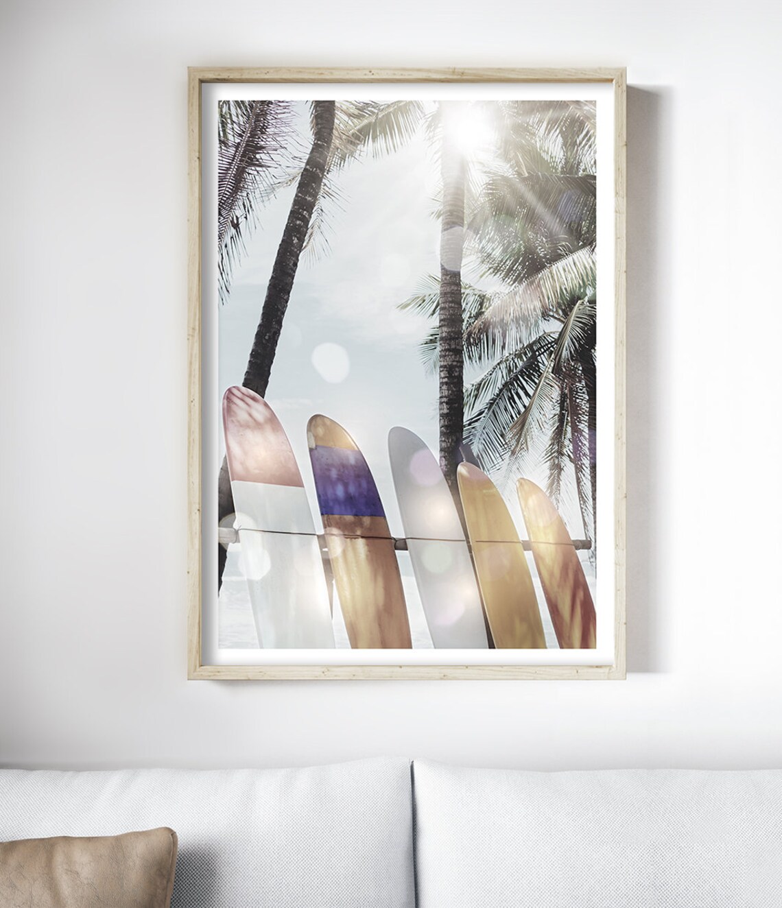 Surfboard Beach Photography Art Print, Coastal Style - Image 3