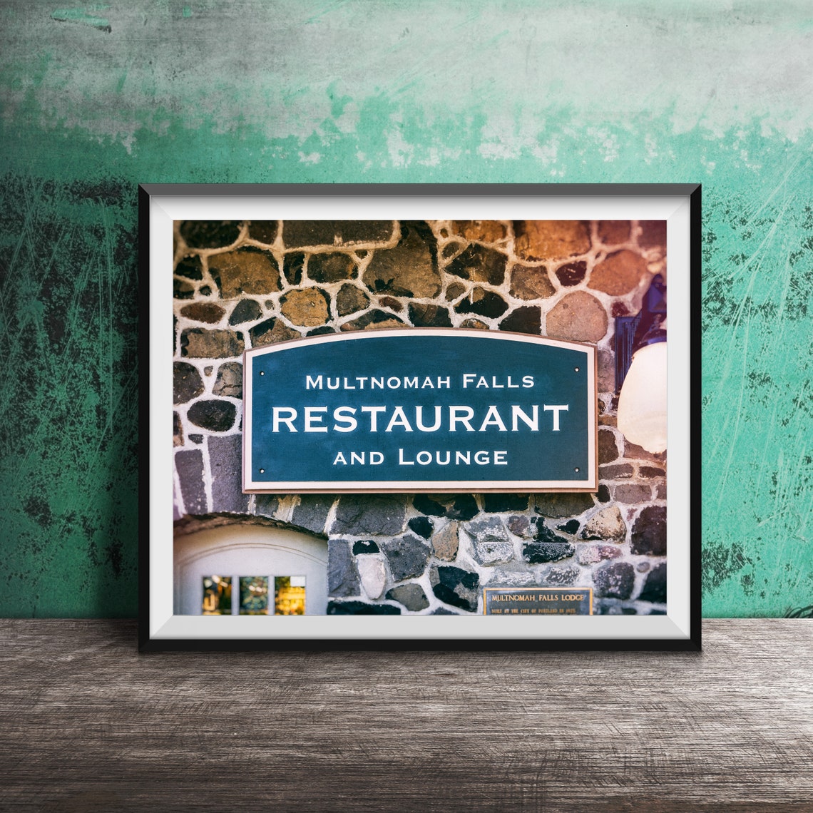 Multnomah Falls Restaurant and Lounge Sign Oregon Photography Poster