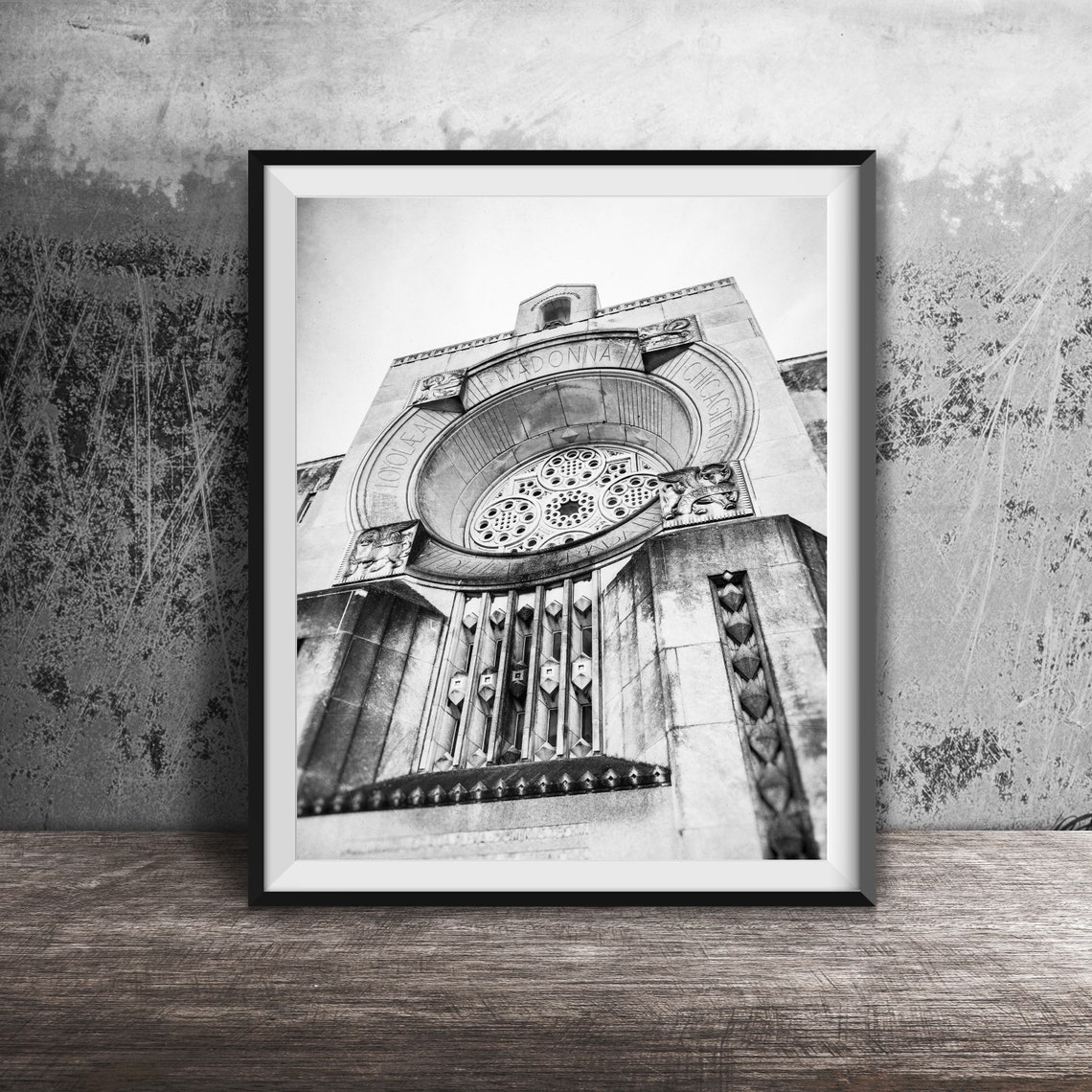 Madonna Della Strada Chapel Limestone Rose Window Facade Poster - Image 2