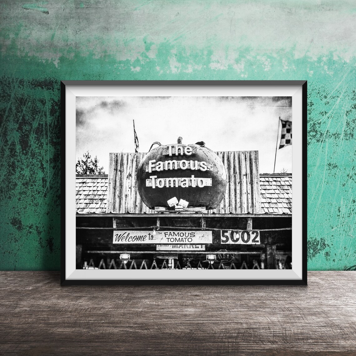 The Famous Tomato Roadside Market Giant Tomato Sign Quirky Art Poster - Image 2