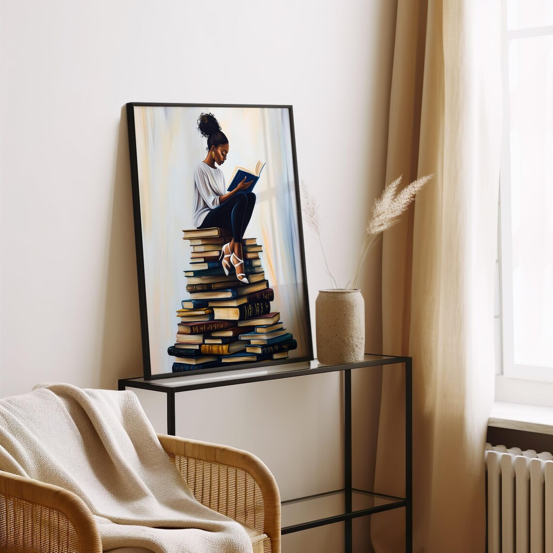 Black Girl Reading Art Print, Bookish Wall Decor - Image 7