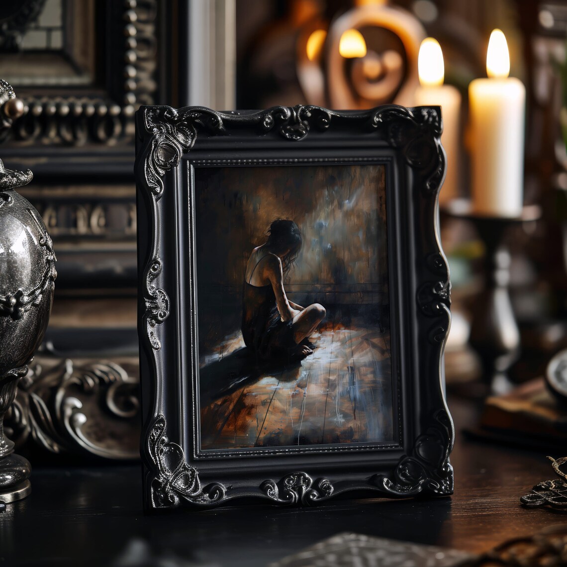 Moody Woman Art Print, Dark Gothic Home Decor - Image 7