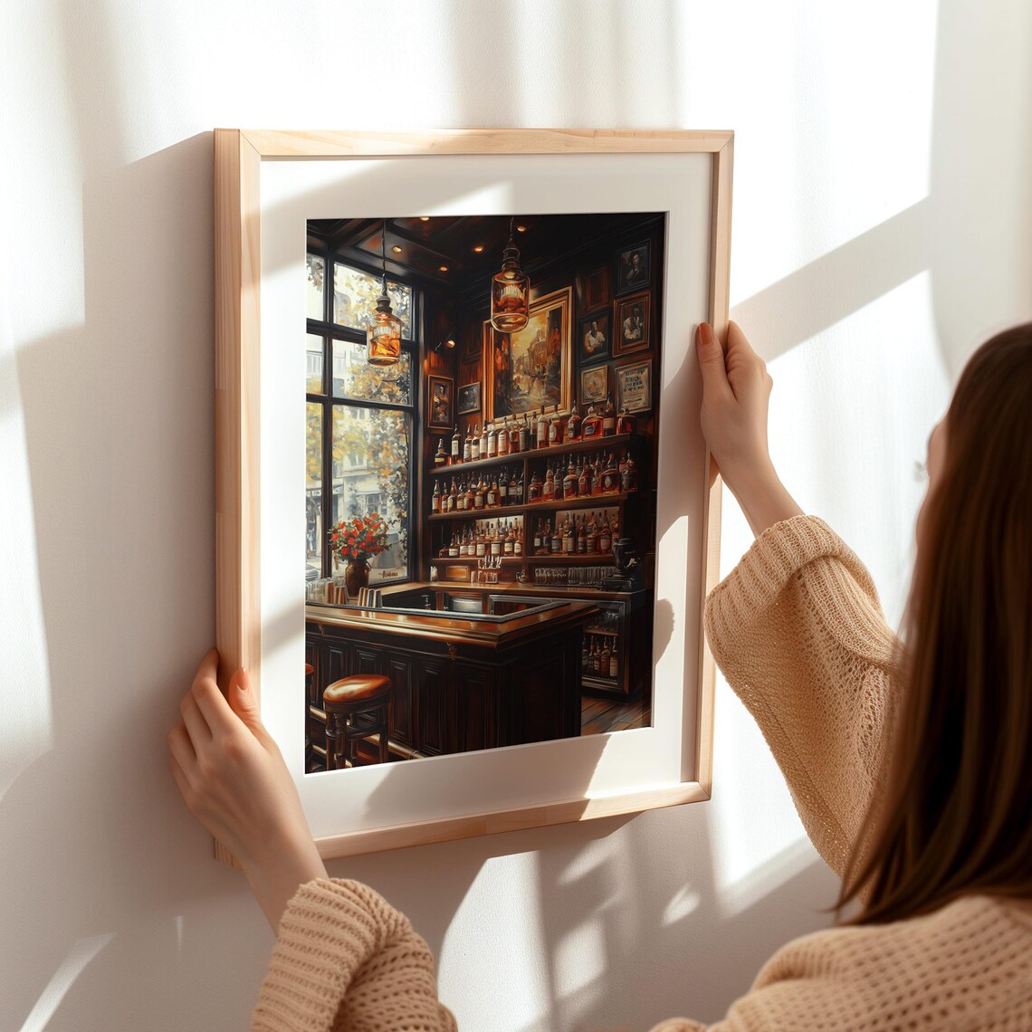 Vintage Whiskey Bar Interior Painting Cozy Home Bar Decor Poster - Image 6