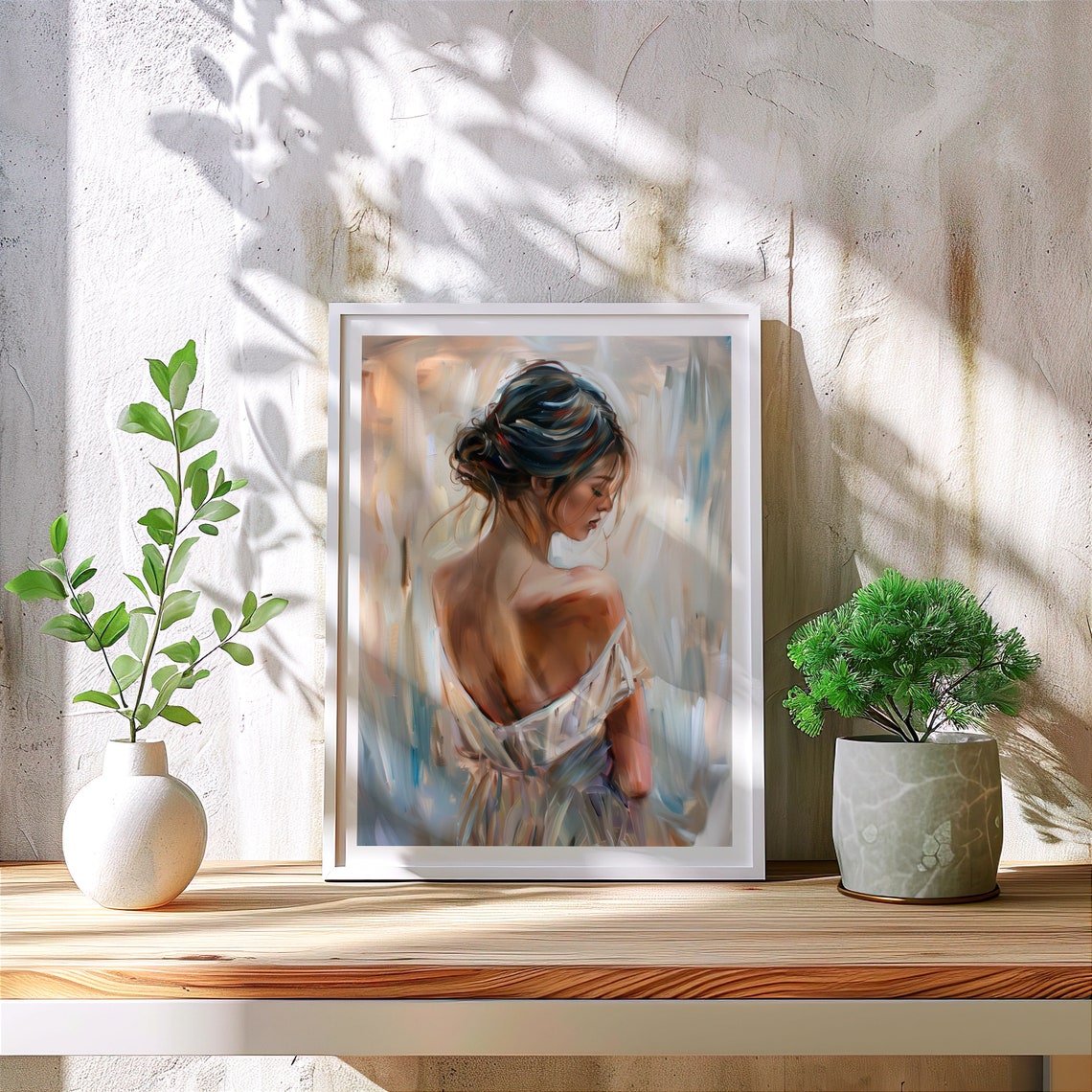Soft Abstract Woman Portrait Art Print Feminine Wall Art Modern Home Decor Printable Art Instant - Image 2