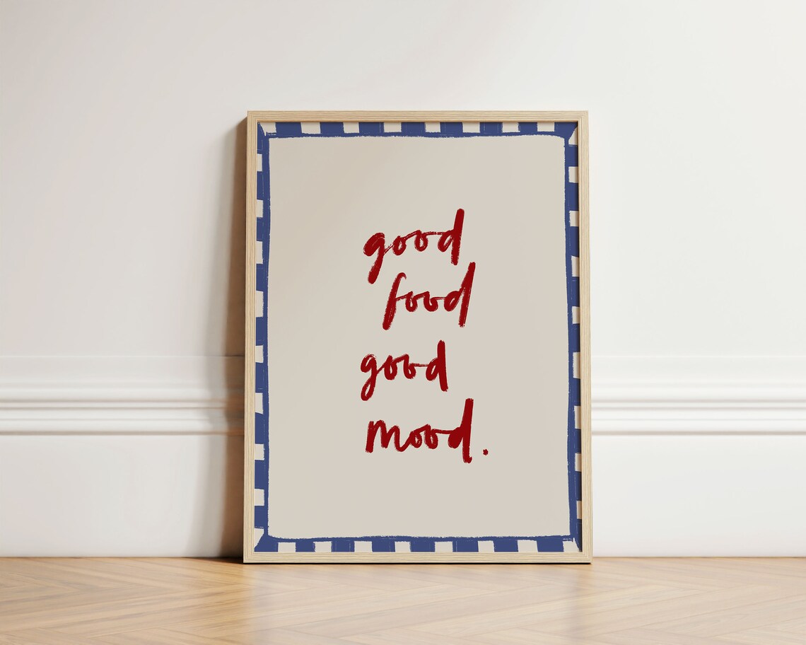 Good Food Mood Kitchen Wall Art Poster Print
