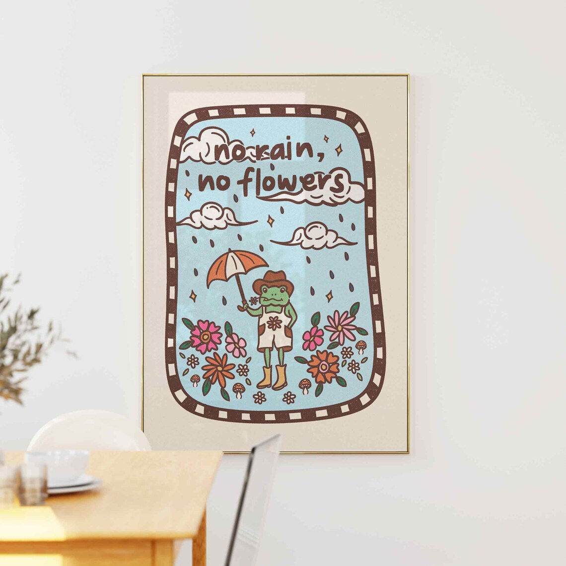 Frog With Mushroom Print, Kids Affirmations Poster - Image 5