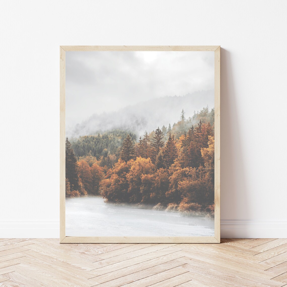 Autumn Fall Landscape Art Print, Boho Decor