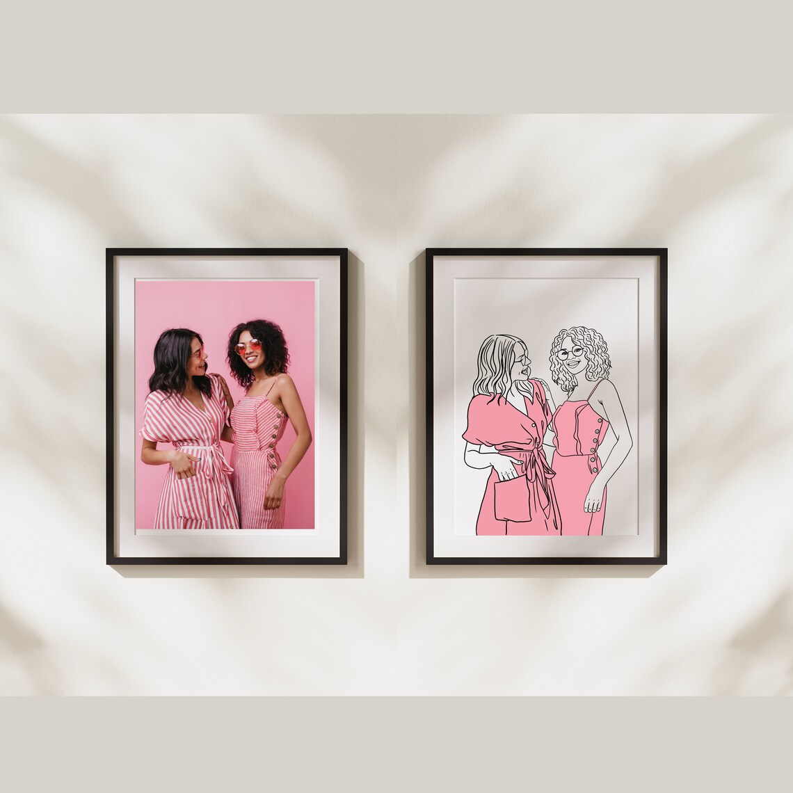 Best Friend Gift, Minimal Line Art Anniversary - Image 3