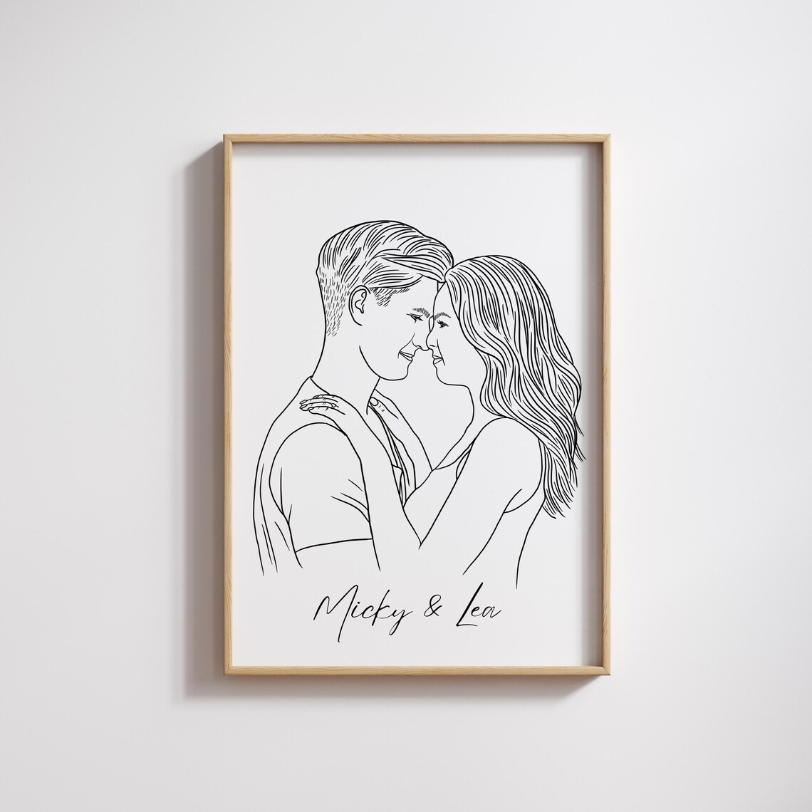 Custom Line Drawing Family Valentines Day Gift - Image 4