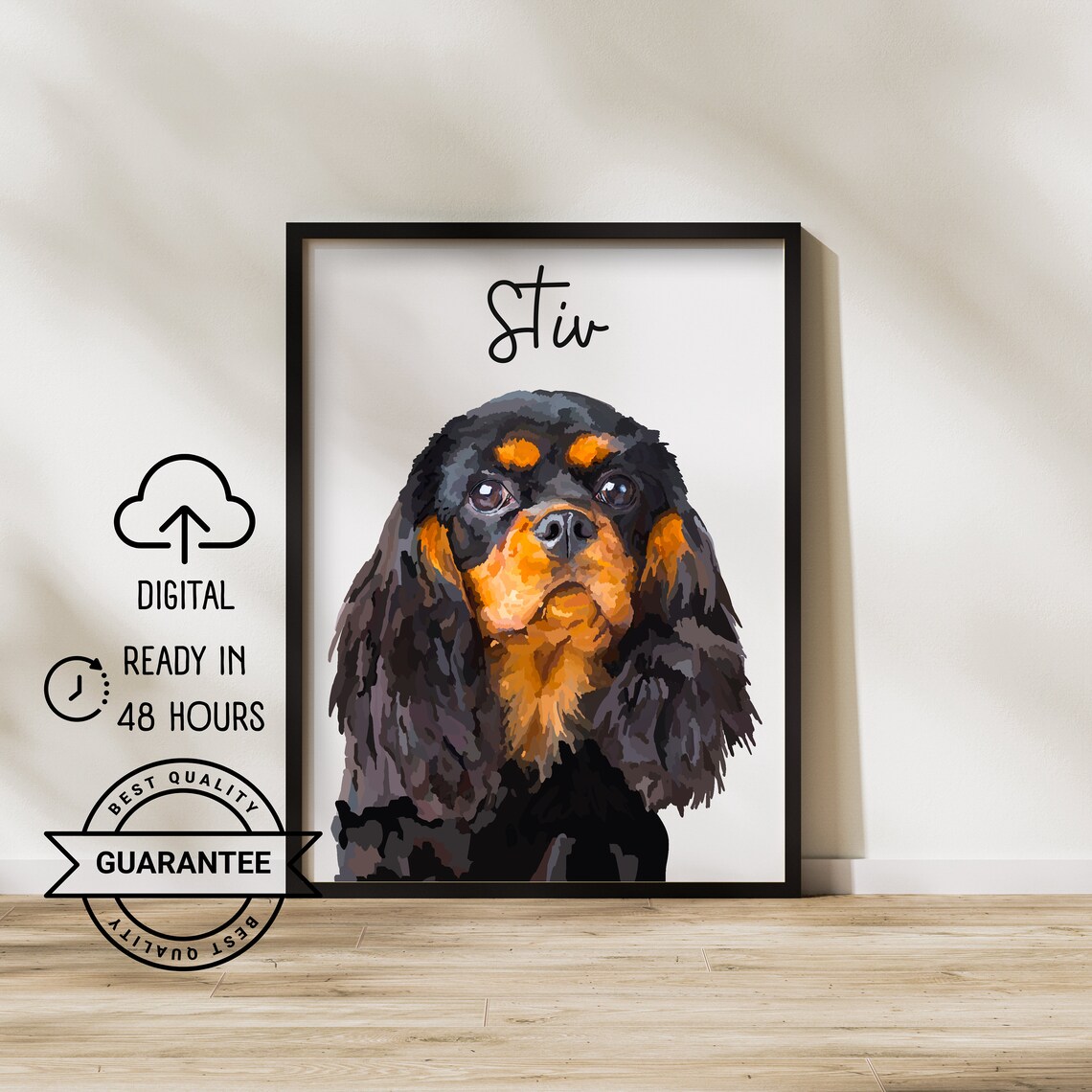 Animal Portrait From Photo, Pet Memorial Gift