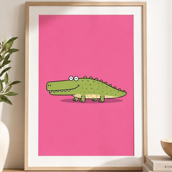 Definitely Friendly Poster Print, Funny Quirky Artwork