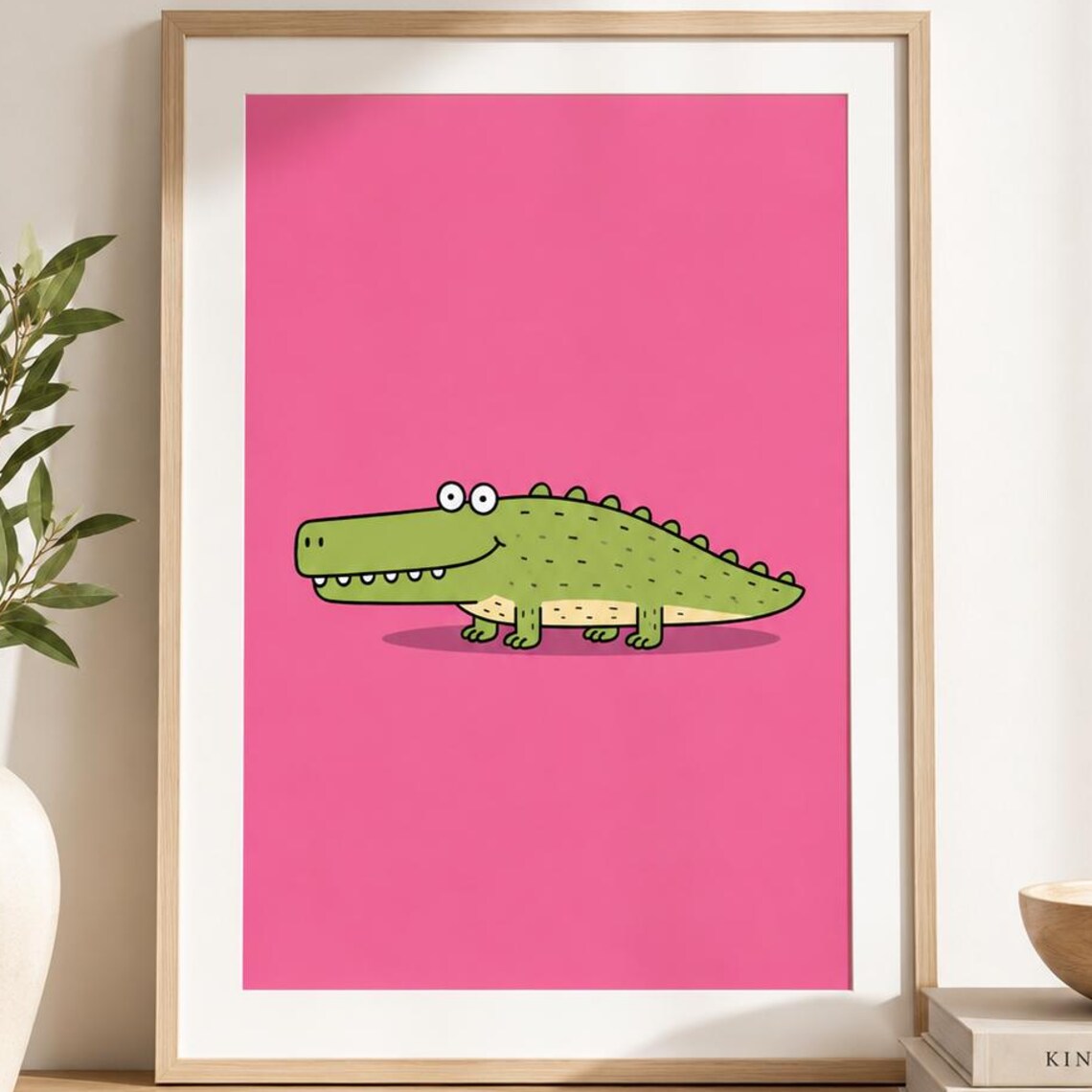 Definitely Friendly Poster Print, Funny Quirky Artwork