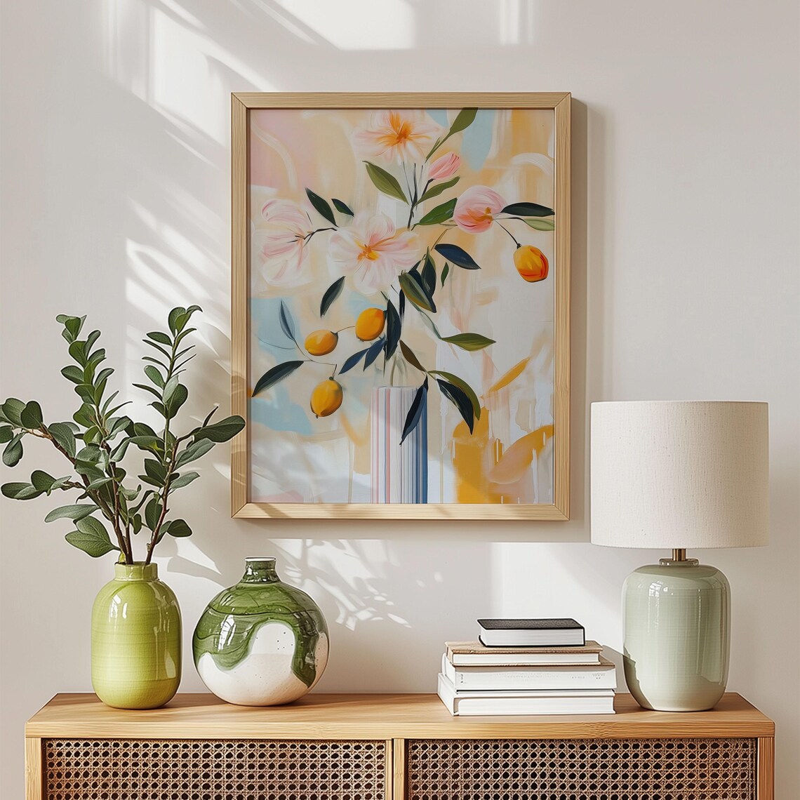 Lemon Botanical Art Print, Kitchen Wall Decor